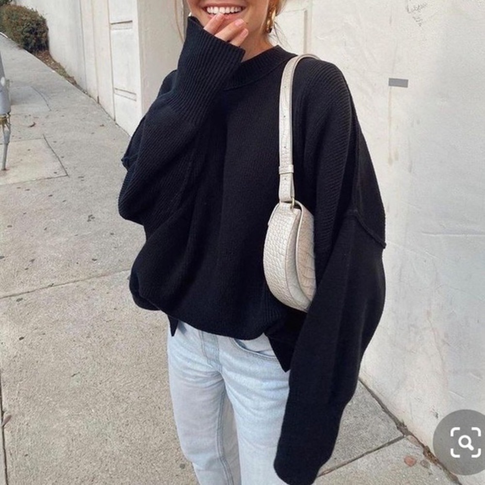 Black AND Gray Free People Easy Street Sweat XS